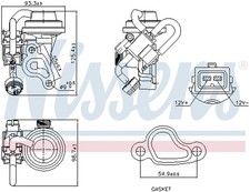 AGR Ventil ** FIRST FIT ** NISSENS 98344 Aluminium für MERCEDES KLASSE W220 V220