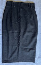 Benetton Damen Rock lang grau Wollmischung