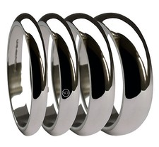 18Kt Weißgold D Form