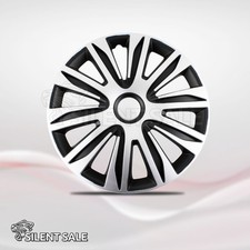 4x Radkappen 15 Zoll NARDO Schwarz Silber Radblenden Radzierblenden 