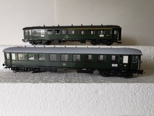 2 D-Zugwagen HO,  1x Fleischmann , 1x ROCO, mit ESU-Innenbeleuchtung