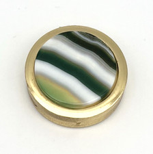 Vintage Pillendose Achat Schmuckbox Edelstein Schatulle Stein Dose RAR #3569