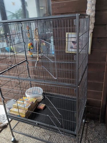 Vogelkäfig auf rollen - vogelkäfig,