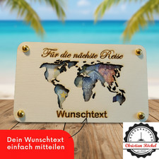 Geldgeschenk weltkarte holz - geldgeschenk,