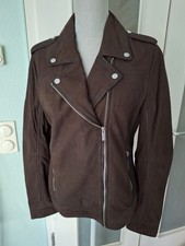 Dunkelbraune Lederjacke von