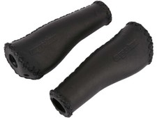 Ergotec Monaco Ledergriffe 135mm Schwarz Kraton 22.2mm Trekking Fahrradgriffe