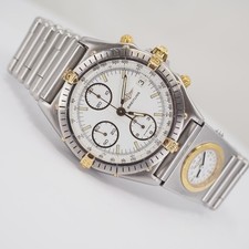 BREITLING CHRONOMAT 81.950 ROLEAUX UHRENBAND UTC STAHL/GOLD BOX&BLANKO PAPIERE