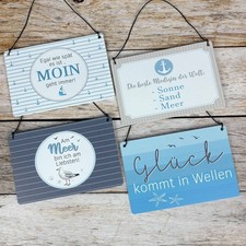 Metall schild maritim - schild, 15x10cm