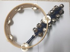 Schellenstab |Hand Rassel und Schellenkranz |rund |Set Musikinstrumente|Schule