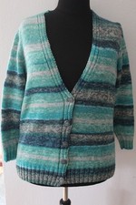 Damen Strickjacke  - selber gestrickt - Handarbeit - Gr.XL/XXL blau türkis melli