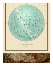 Vintage Himmelskarte Wandkunst