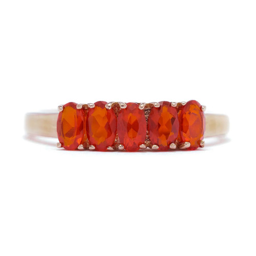 Feueropal ring aus 375er - feueropal,