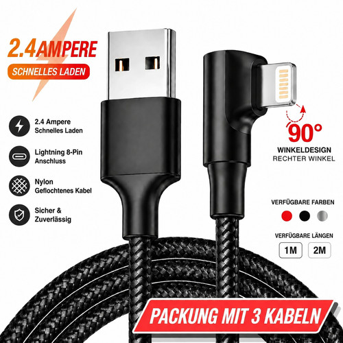 Winkelkabel 90 - 1m,2m,, 3m