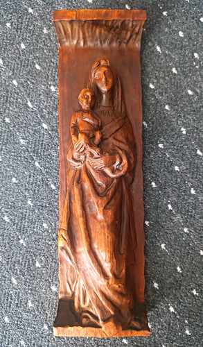 Holz wandrelief madonna maria - madonna,