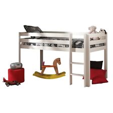 Hochbett 90x200cm massiv weiß