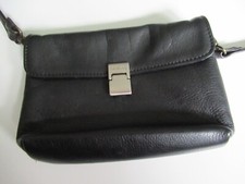 Renato Angi Venezia 1 kleine schwarze Leder Tasche / Umhängetasche