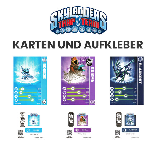 Skylanders trap team karten - team,