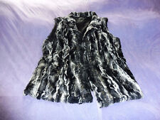 Damenweste ohne Arm Gr.44 Fellimitat Innenfutter Knopfleisten mit Pailletten