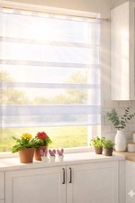 Cafehausgardine mit Raffoptik