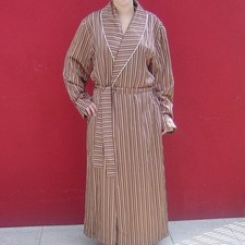 Doubleface Herren Bade- Morgenmantel gestreift innen Baumwolle Taubert 48 50 52