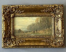 August Splitgerber Ölgemälde Wald Landschaft Jäger Hunter Herbst Autumn .