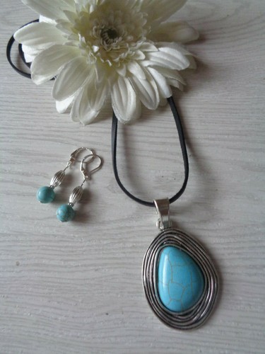 Schmuckset oval türkis - schmuckset, "oval-türkis