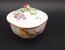 Alte zuckerdose meissen blumen - zuckerdose,