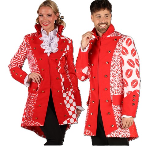Jacke rot weiß frack - jacke, rot/weiß