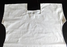 ANTIK LEINEN NACHTHEMD WEISS