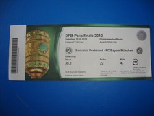 2012 Ticket DFB Pokalfinale FC Bayern München BVB Dortmund Eintrittskarte 