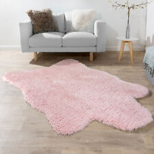 Fellteppich Kunstfell XXL Imitat Flokati Stil  Langflor Teppich Wohnzimmer Rosa