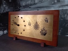 Weimar electronic Tischuhr Uhr DDR Vintage Maritime Symbole Schiffe Funktion;