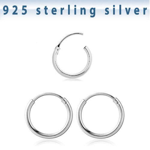 Ohrring einfache creole 2mm - ohrring,