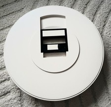 alte Computer Magnetplatte weiß, Hard Disk Drive Platter Vintage 4640