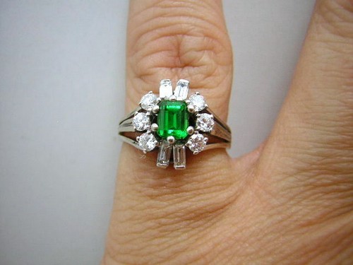 Brillant tsavorit ring 585 - brillant,
