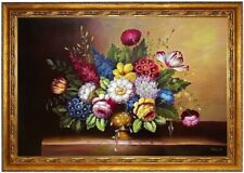 Ölbild Handgemaltes Ölgemälde „Blumenstrauß" Signiert | Blumenstillleben,60x90cm