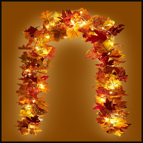 Herbstgirlande mit leds - herbstgirlande,