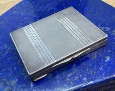 Antikes Voll- Massives Zigarettenetui Silber 800 Innen Vergoldet Um 1920