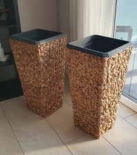 Pflanzkübel Blumenkübel Pflanzenkorb hoch Naturgeflecht