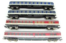 1:87 - 4  LIMA  2 Schnellzugwagen + 2 Speisewagen - rot und blau -  29