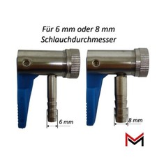 Druckluft Adapter Hebelstecker 6 mm 8 mm Reifenfüller Kompressor Schlauch Kipp
