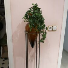 Alte Extravagante, Blumenständer Metall +Blumenvase Glas -Vintage -wie NEU