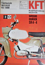 KFT KRAFTFAHRZEUGTECHNIK 7 - 1972 Simson Mokick SR 4-4 Habicht MELKUS RS 1000 B