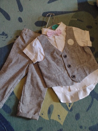Anzug baby kurzarm grau - baby, gr