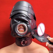 Bondage PU-Leder Kopfmaske