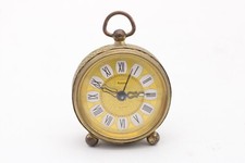 Romano Alarm Vintage Wecker Tischuhr Reisewecker Made in Germany Messing H 7 cm