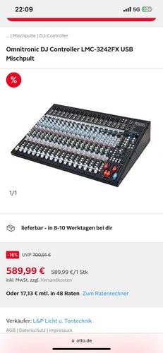 Mischpult lmc 3242fx usb - mischpult,