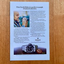 Rolex Submariner 1680 Red Peter Scott 1977 Vintage Watch Ad Werbung Reklame