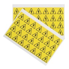  54 Stück Warnaufkleber für