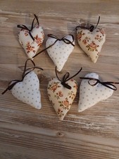 Tilda Herzen 6 Tlg.Herbst Geschenkanhänger Deko Tilda